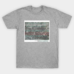 Gordon Lightfoot  - Canadian Railroad Trilogy lyrics design T-Shirt